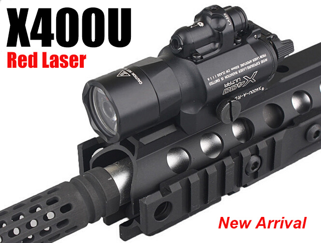 SF X400 Ultra LED Pistol/Rifle WeaponLight (500 Lums, Red laser)